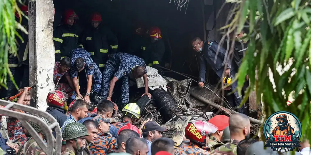 Pesawat Militer Jatuh di Kampus Bangladesh, Korban 19 Jiwa