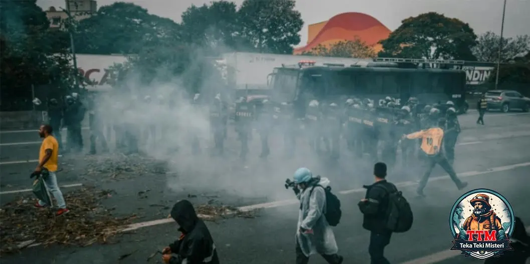 Gas Air Mata Pecah Demo No Kings di Tengah 1 Kota LA
